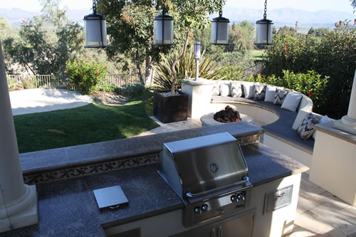 © Scott Cohen Decorative Concrete BBQ Beverage Center Grill    Embeds Outdoor Sink outdoor bar Bar seating Patio Outdoor Rooms 3